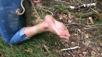Outdoor Foot Fetish And Bondage With Amateur Babe