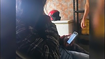 Amateur Co-Worker Gets Friendly On Camera