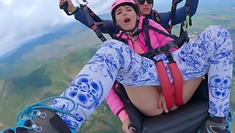 Daring Paragliding Adventure Ends In Explosive Female Orgasm At 7000 Feet
