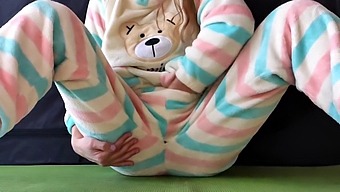 A Young Girl With Petite Breasts In Her Nightwear Pleasures Herself And Experiences A Squirting Climax